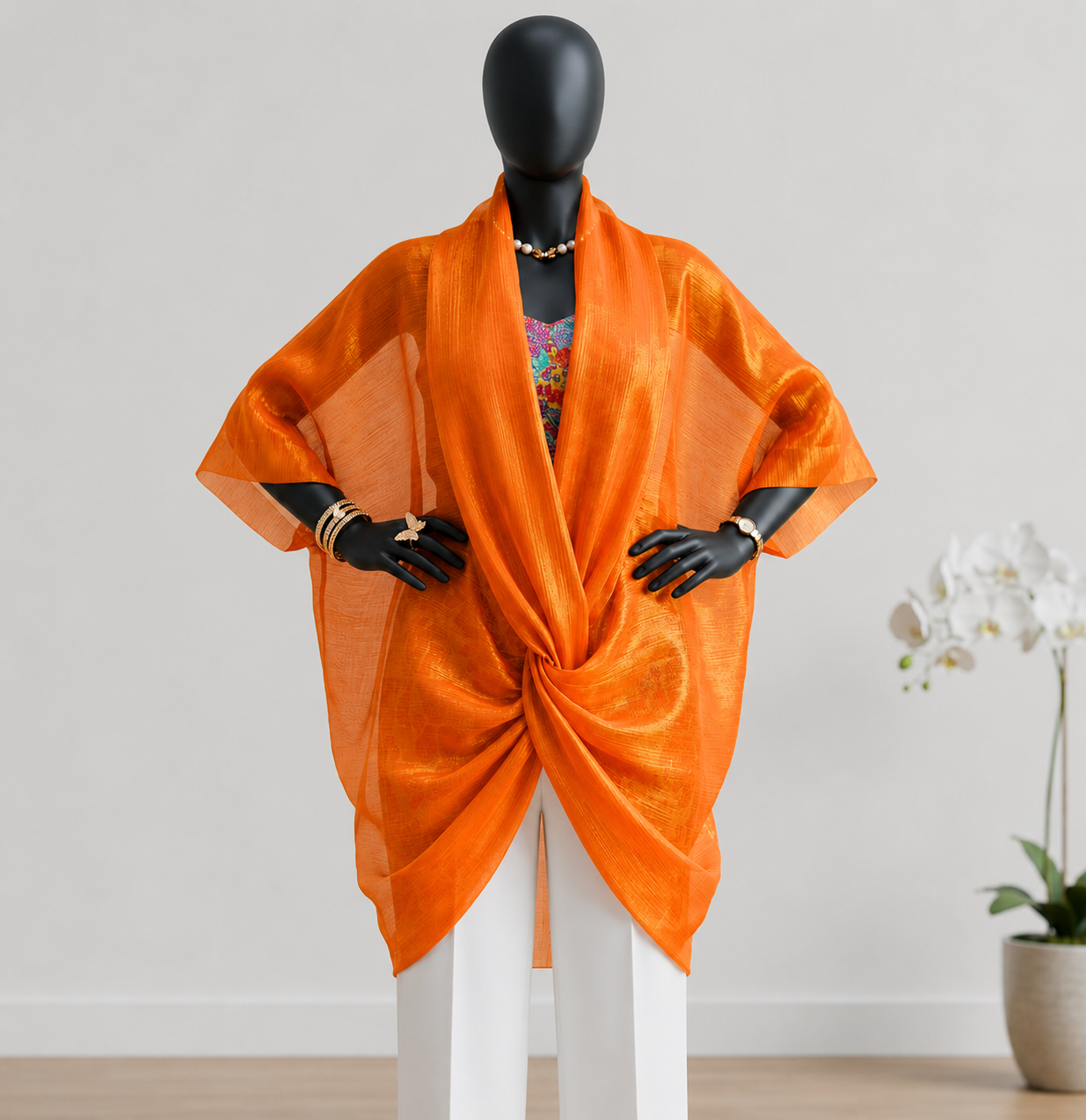 ORGANZA BLOUSE ORANGE