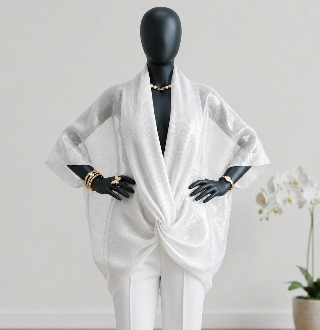 ORGANZA BLOUSE WHITE